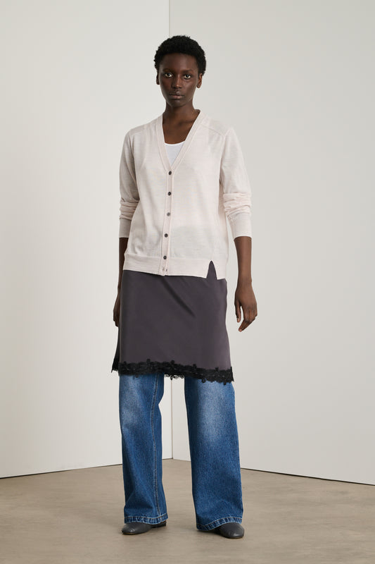 Alyssa Cardigan - Off-White - Wool - Women