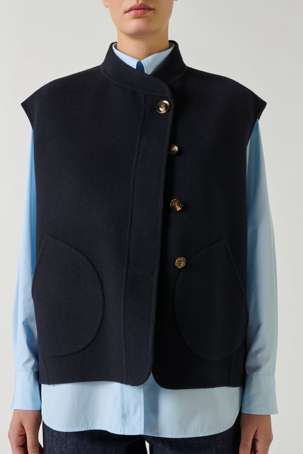 Blouson Adeline - Deep Navy - Laine - Femme vue 2