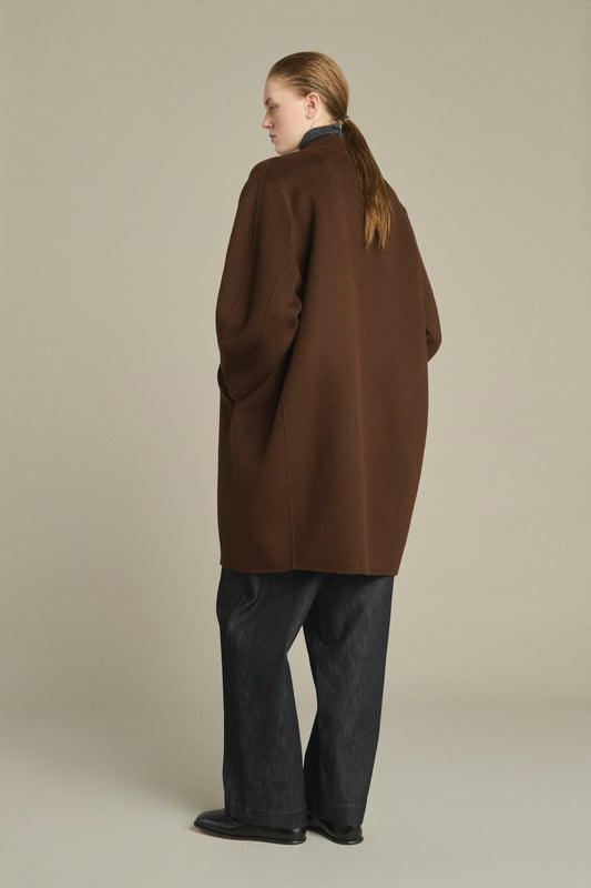 Beaulieu Coat - Chocolate - Wool - Women