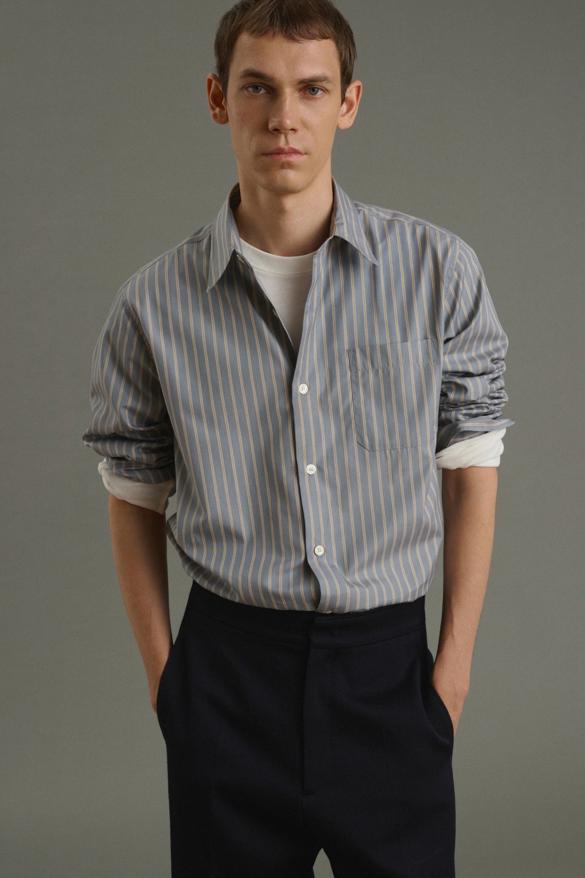 Shirt Glenn - Charcoal/Bronze - Cotton - Men vue 1