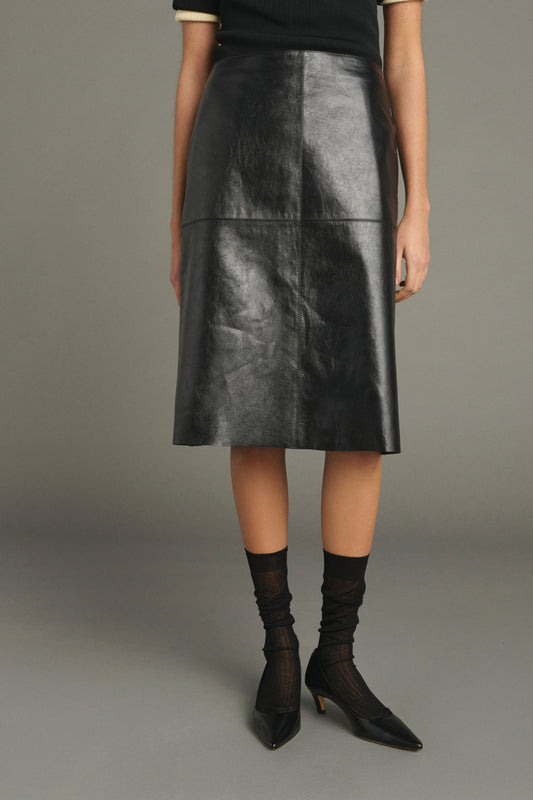 Gwen skirt - Black - Leather - Women