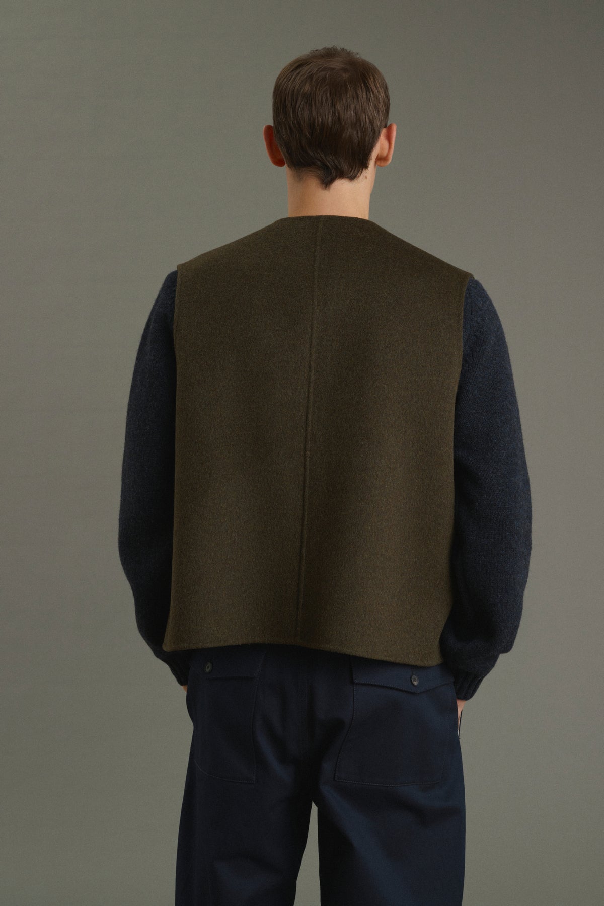 Jacket Romain - Heathered Khaki - Double-Faced - Men
