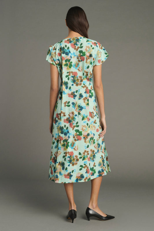 Jade Dress - Turquoise - Silk - Women