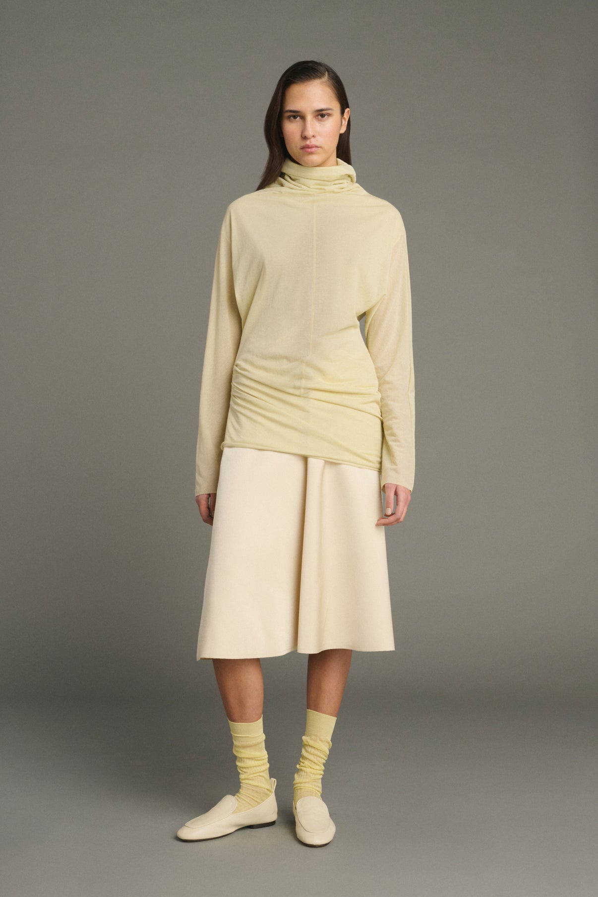 Loafers Nine - Ivory - Leather - Women vue 3