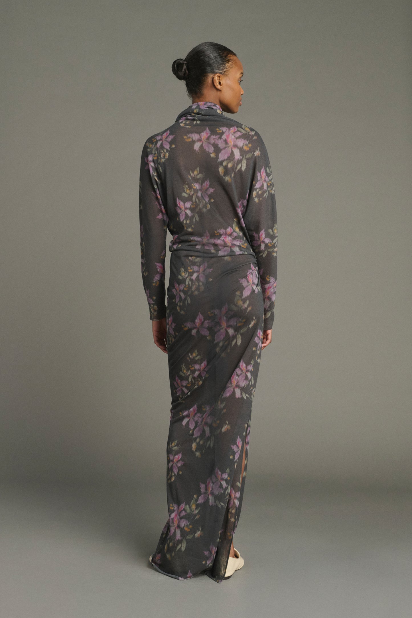 Dress Lola - Anthracite/Violet - Cotton - Women