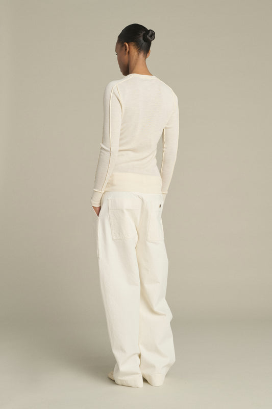 Laos T-Shirt - Ecru - Wool - Women