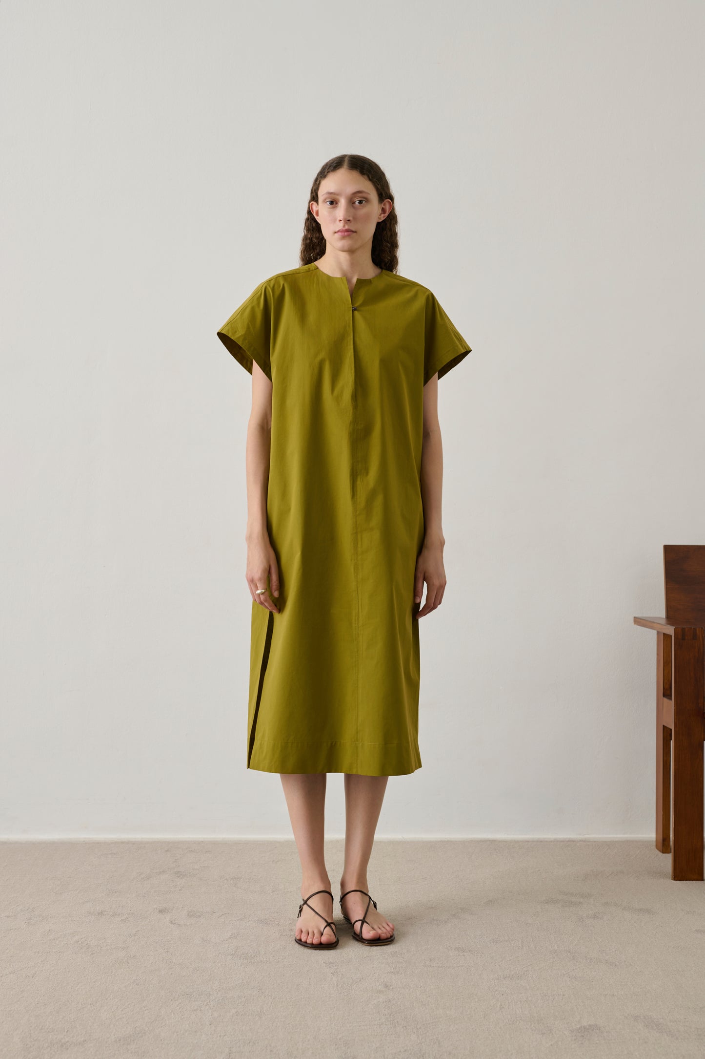 Robe Ianni - Vert Olive - Coton - Femme