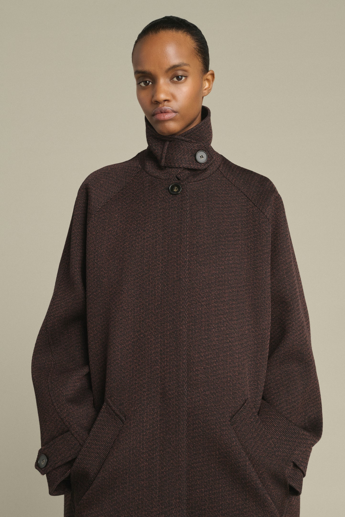 Coat Leandre - Brown/Black - Wool - Women