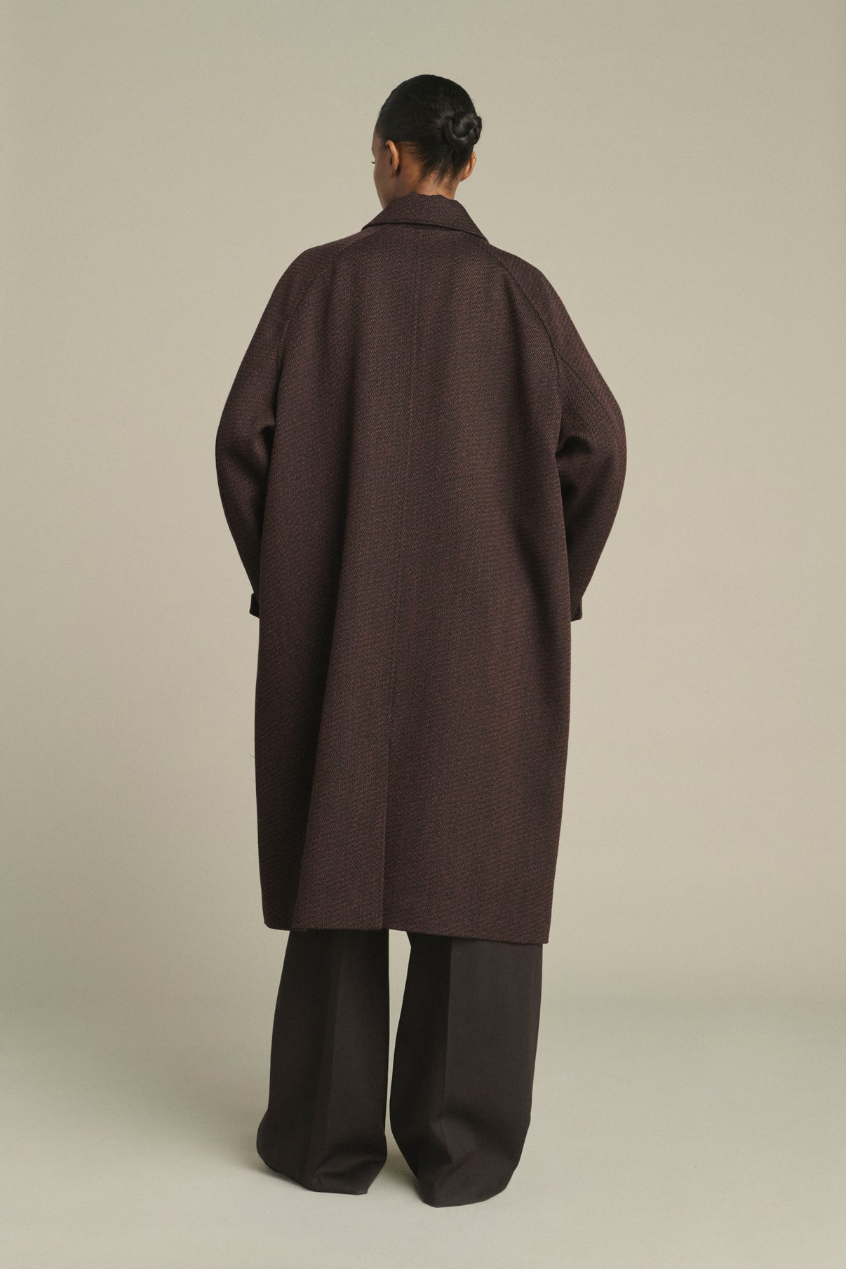 Leandre Coat - Brown/Black - Wool - Women vue 2
