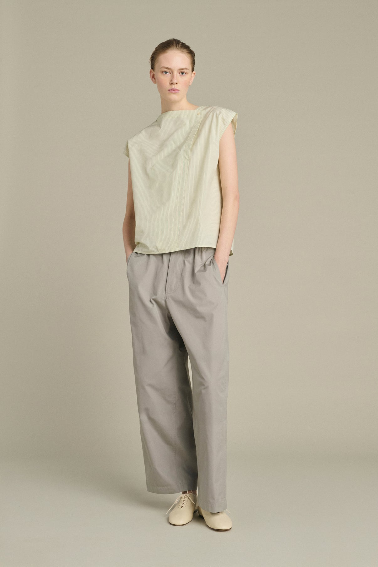 Blouse Lorena - Green/Ecru - Cotton - Women vue 3