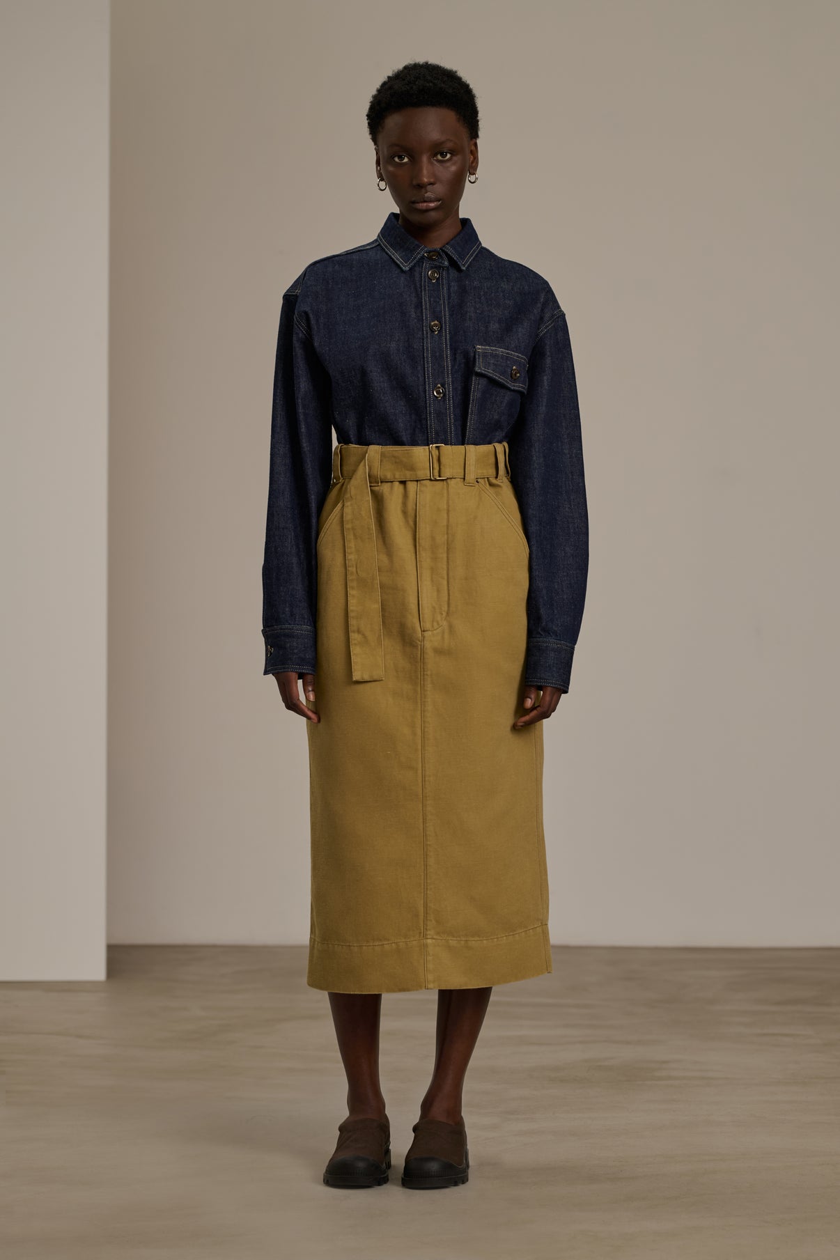 Jupe Clara - Beige - Coton - Femme vue 1