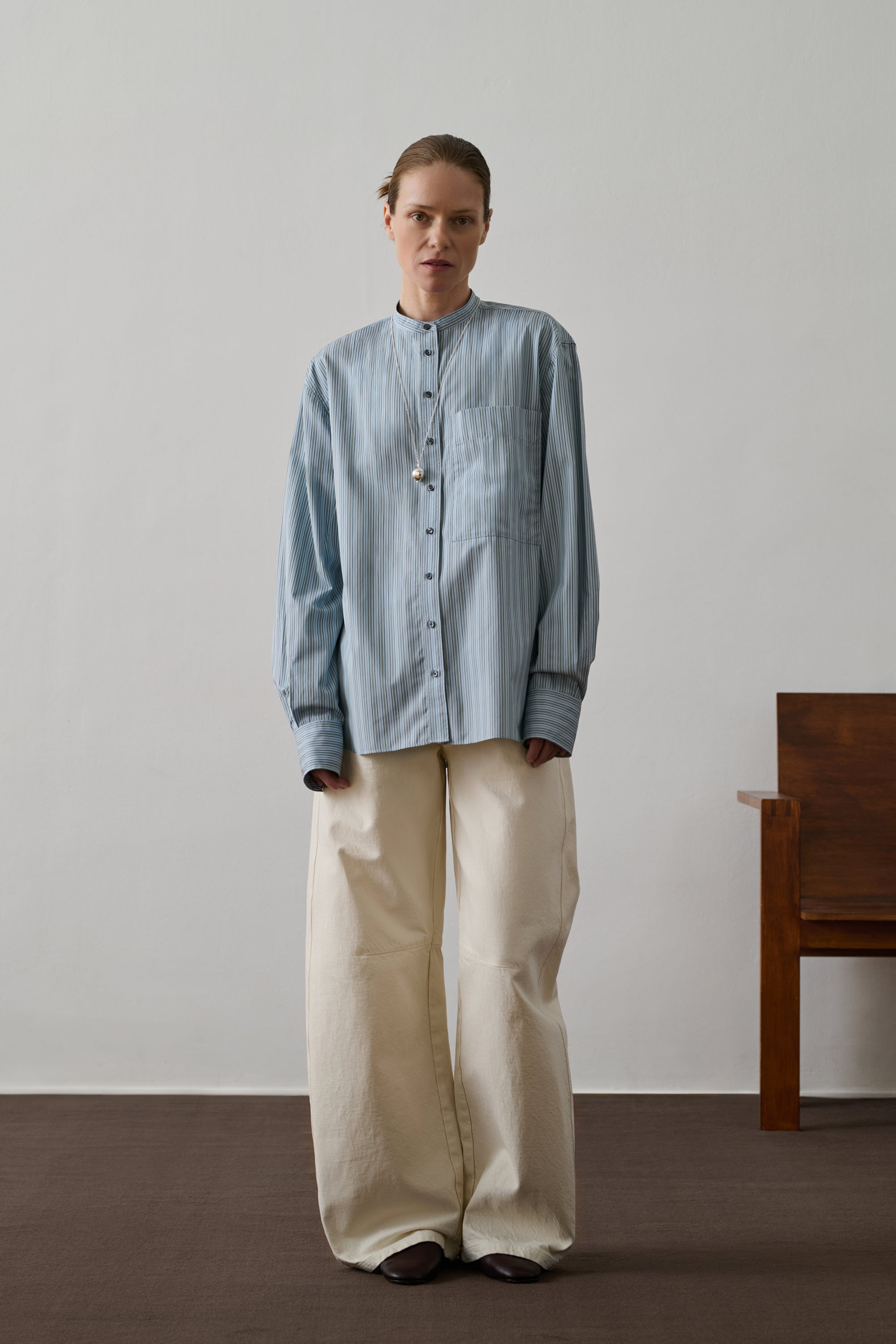 Soeur Shirt OREA（フランス） Sierra Off-White Cotton Blouse | Soeur