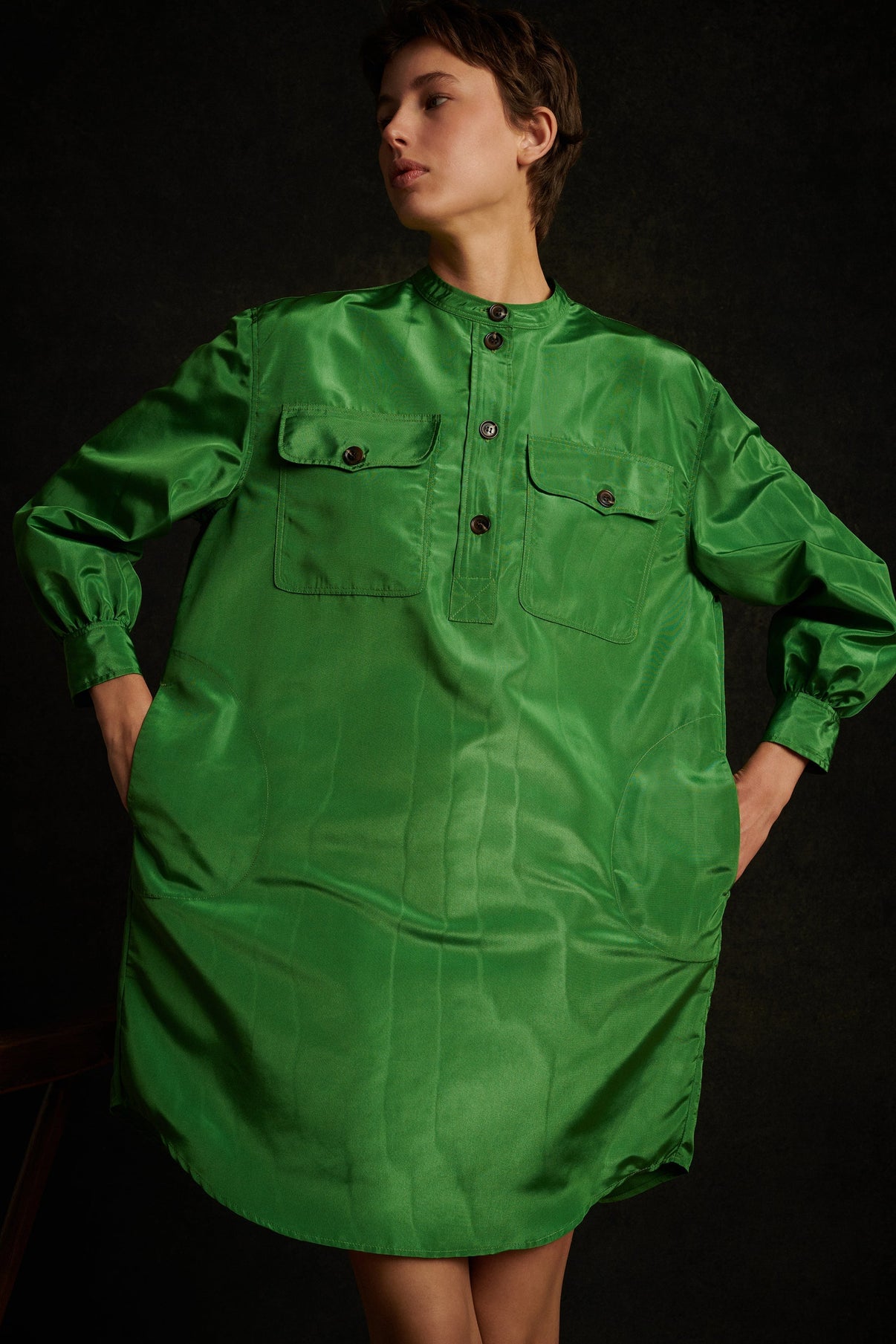 PLAISANCE GREEN DRESS vue 5