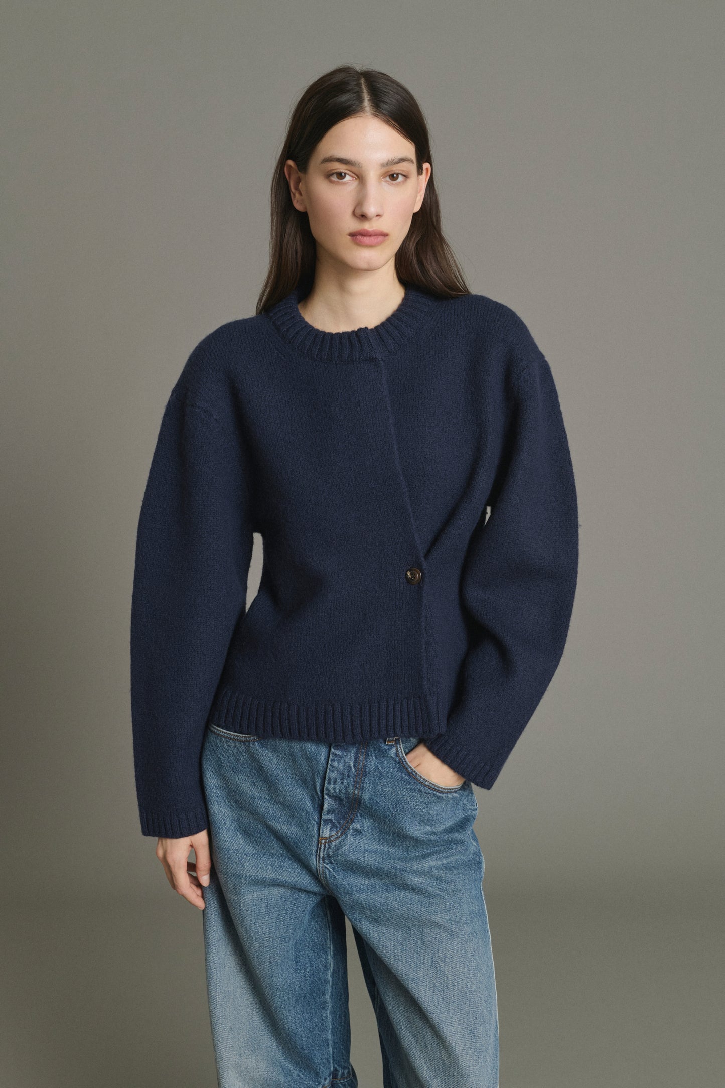 Galileo Cardigan - Navy - Merino Wool - Women