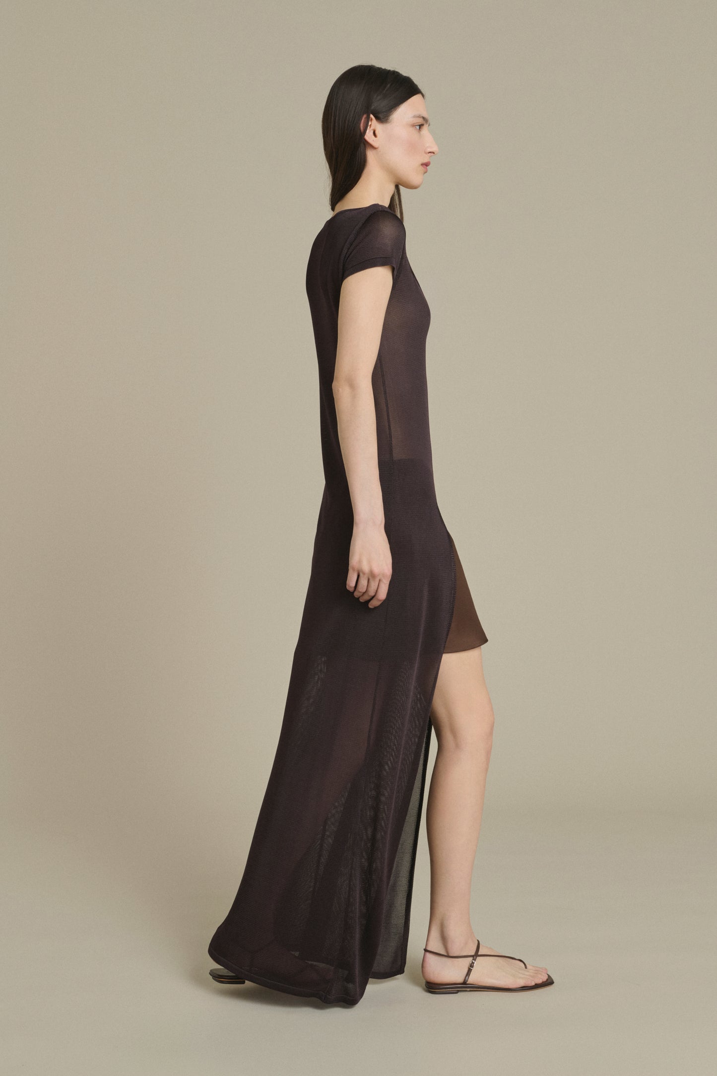 Robe Ornella longue moka fendue Soeur & TL180 - Soeur