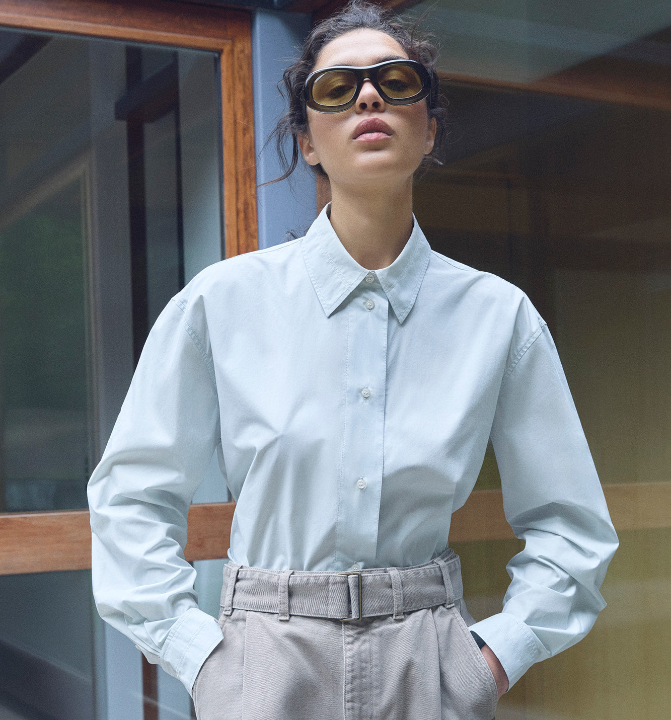パンツ SOEUR Women Straight Pants PAN1616 BRISTOLNAV01 Blue Soeur Official Website - Last Chance up to 50% off