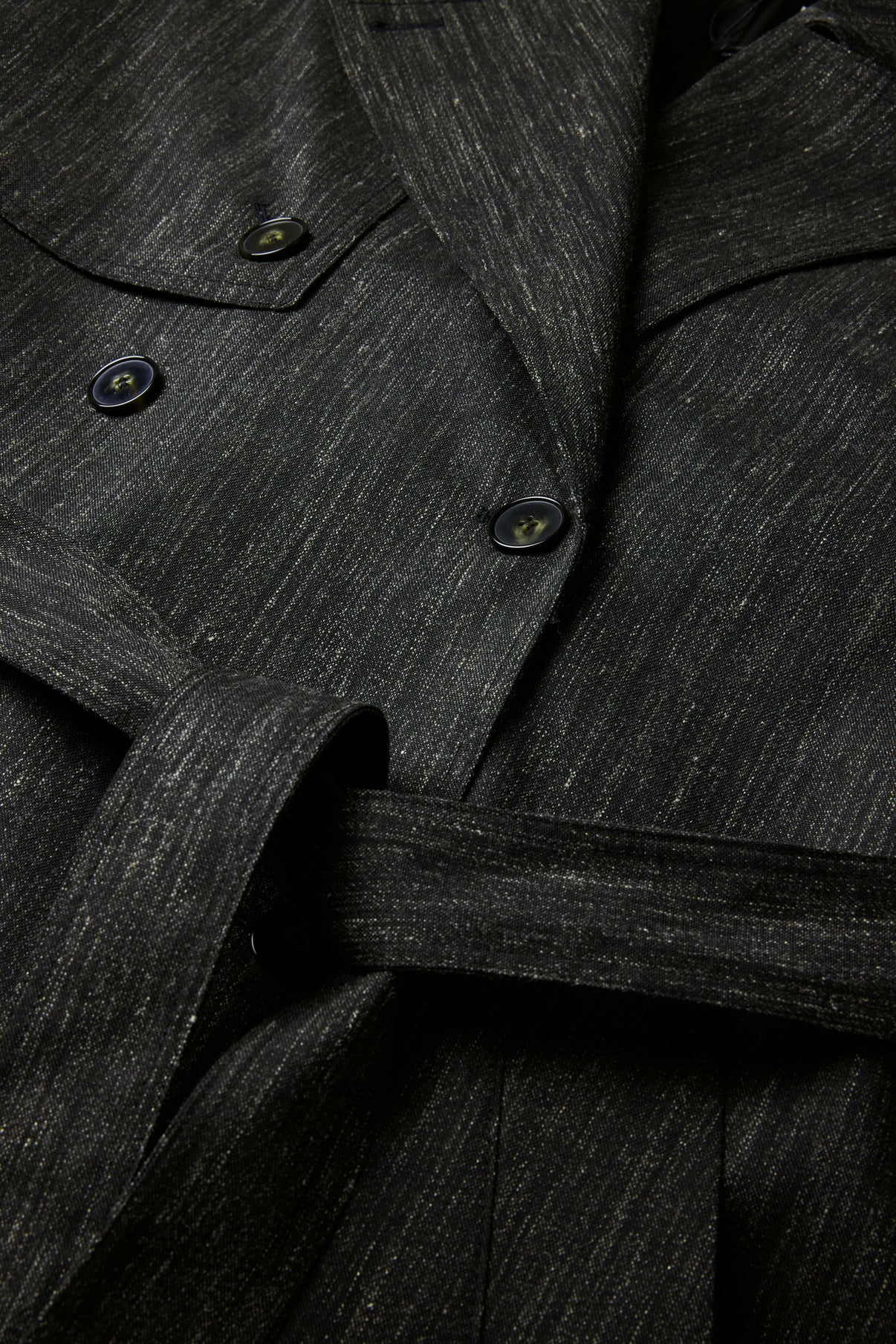 Jourdain Trench - Anthracite Grey - Wool - Women vue 7
