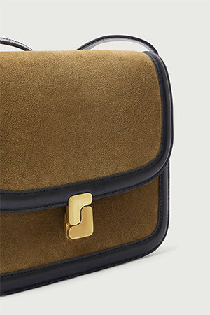 Sac Bellissima Maxi - Bronze/Noir - Cuir - Femme