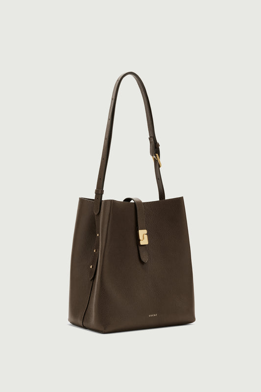 Bello bag - Dark Khaki - Leather - Women