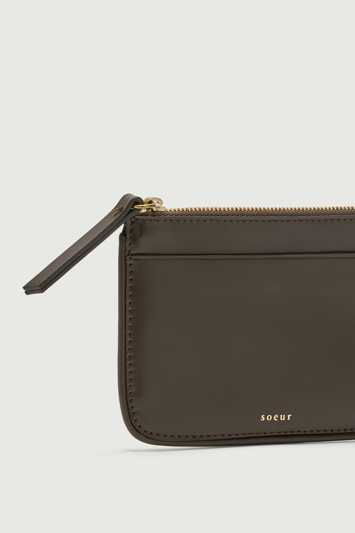 Arsene Card Holder - Khaki - Leather - Women vue 3