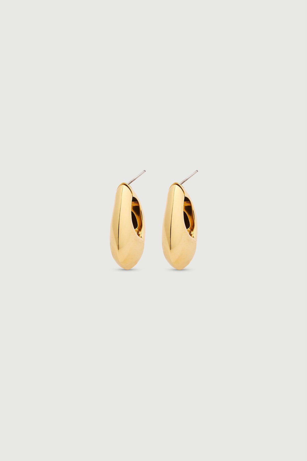 Boucles d'oreilles Maxi - Gold - Ligne Plate - Femme vue 2